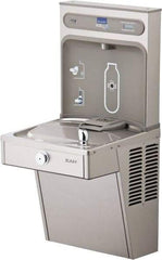 ELKAY - 8 GPH Cooling Capacity Barrier Free Wall Mounted Water Cooler & Fountain - Bottle Filling, 20 to 105 psi, 0.20 hp, Stainless Steel - Apex Tool & Supply