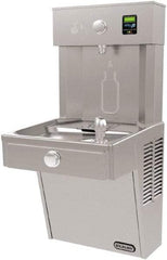 ELKAY - 8 GPH Cooling Capacity Barrier Free Wall Mounted Water Cooler & Fountain - Bottle Filling, 20 to 105 psi, 0.20 hp, Stainless Steel - Apex Tool & Supply