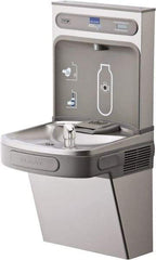 ELKAY - 8 GPH Cooling Capacity Barrier Free Wall Mounted Water Cooler & Fountain - Bottle Filling, 20 to 105 psi, 0.20 hp, Stainless Steel - Apex Tool & Supply