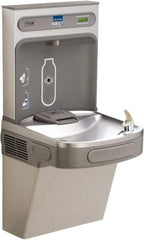 ELKAY - 8 GPH Cooling Capacity Barrier Free Wall Mounted Water Cooler & Fountain - Bottle Filling, 20 to 105 psi, 0.20 hp, Stainless Steel - Apex Tool & Supply
