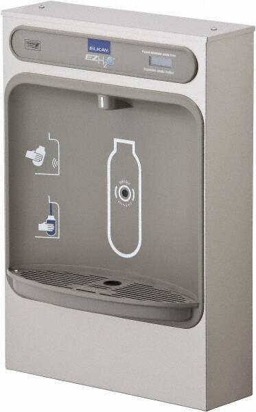 Halsey Taylor - 8 GPH Cooling Capacity Surface Mount Water Cooler & Fountain - Bottle Filling, 20 to 105 psi, 0.20 hp, Stainless Steel - Apex Tool & Supply