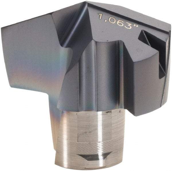 Iscar - Series ICM, 27mm Diam Grade IC908 Replaceable Drill Tip - Carbide, TiAlN/TiN Finish, 27 Seat Size - Apex Tool & Supply