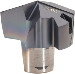 Iscar - Series ICM, 27mm Diam Grade IC908 Replaceable Drill Tip - Carbide, TiAlN/TiN Finish, 27 Seat Size - Apex Tool & Supply