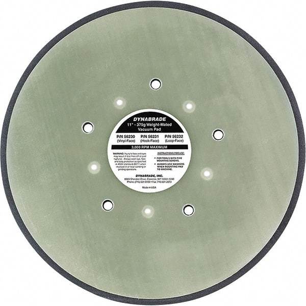 Dynabrade - 11" Diam Disc Backing Nonvacuum/Vacuum Replacement Pad - Medium Density, 3,000 RPM - Apex Tool & Supply