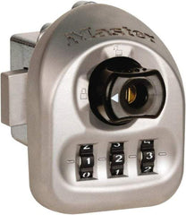 Master Lock - 0.030 to 0.125" Door Thickness, Zinc Finish, 3-Digit Combination Deadbolt - Nonhanded Handling, Key Override, Disc Cylinder - Apex Tool & Supply