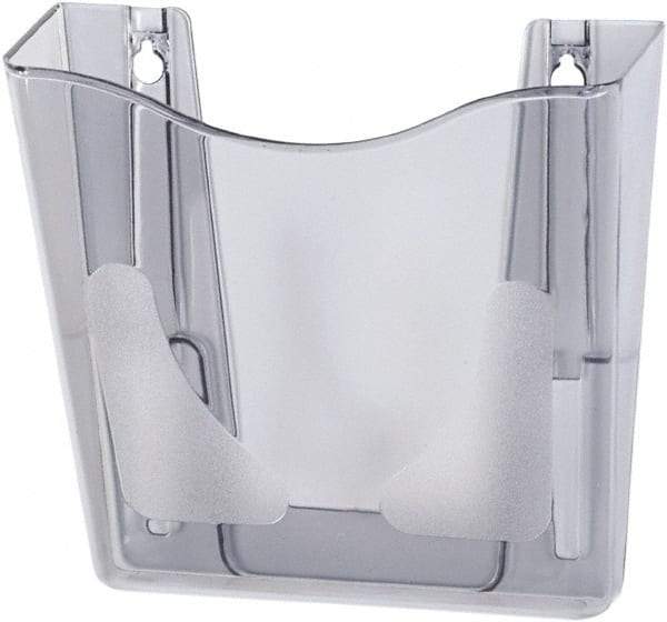 Deflect-o - 10-1/4" Wide x 10" High x 4" Deep Plastic Wall File - 1 Compartment, Smoke - Apex Tool & Supply