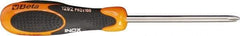 Beta - #0, 6-1/2" OAL, Standard Phillips Screwdriver - 2-1/2" Blade Length, Round Shank, Ergonomic Handle - Apex Tool & Supply