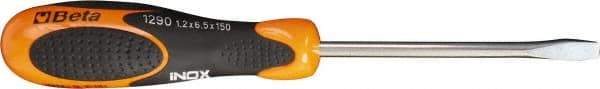 Beta - 2.5mm Blade Width, Standard Slotted Screwdriver - Round Shank, Ergonomic Handle - Apex Tool & Supply