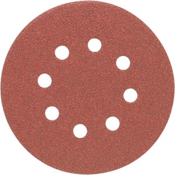 Porter-Cable - 5" Diam, 120 Grit, Aluminum Oxide Hook & Loop Disc - Fine Grade, Coated, C Weight Paper Backing, - Apex Tool & Supply