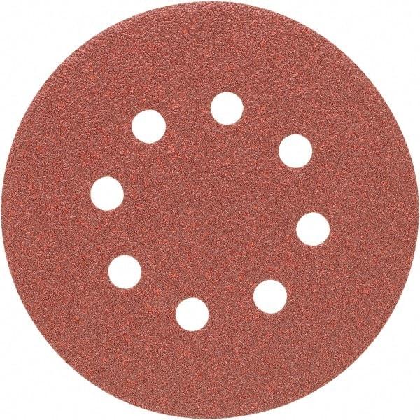 Porter-Cable - 5" Diam, 40 Grit, Aluminum Oxide Hook & Loop Disc - Coarse Grade, Coated, C Weight Paper Backing, - Apex Tool & Supply