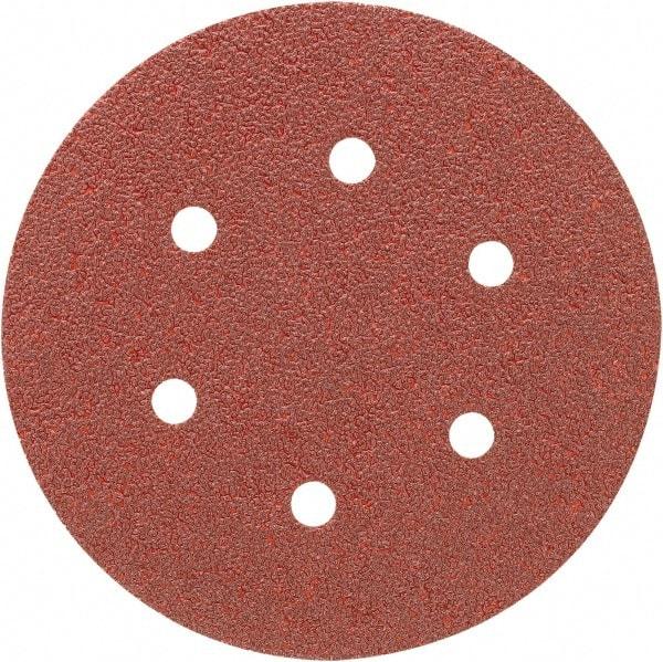 Porter-Cable - 6" Diam, 180 Grit, Aluminum Oxide Hook & Loop Disc - Very Fine Grade, Coated, C Weight Paper Backing, - Apex Tool & Supply