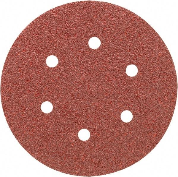 Porter-Cable - 6" Diam, 80 Grit, Aluminum Oxide Hook & Loop Disc - Medium Grade, Coated, C Weight Paper Backing, - Apex Tool & Supply
