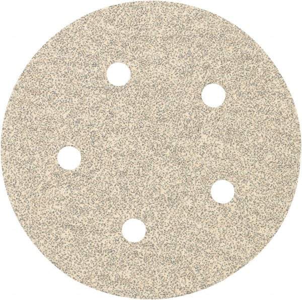 Porter-Cable - 5" Diam, 100 Grit, Zirconia Alumina Hook & Loop Disc - Fine Grade, Coated, C Weight Paper Backing, - Apex Tool & Supply