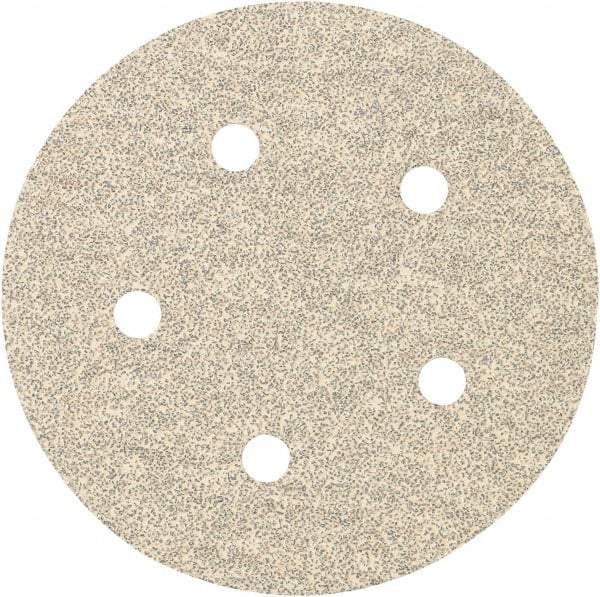 Porter-Cable - 5" Diam, 220 Grit, Zirconia Alumina Hook & Loop Disc - Very Fine Grade, Coated, C Weight Paper Backing, - Apex Tool & Supply