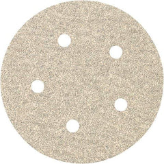 Porter-Cable - 5" Diam, 220 Grit, Zirconia Alumina Hook & Loop Disc - Very Fine Grade, Coated, C Weight Paper Backing, - Apex Tool & Supply