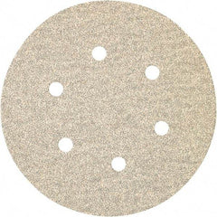 Porter-Cable - 6" Diam, 320 Grit, Zirconia Alumina Hook & Loop Disc - Very Fine Grade, Coated, C Weight Paper Backing, - Apex Tool & Supply