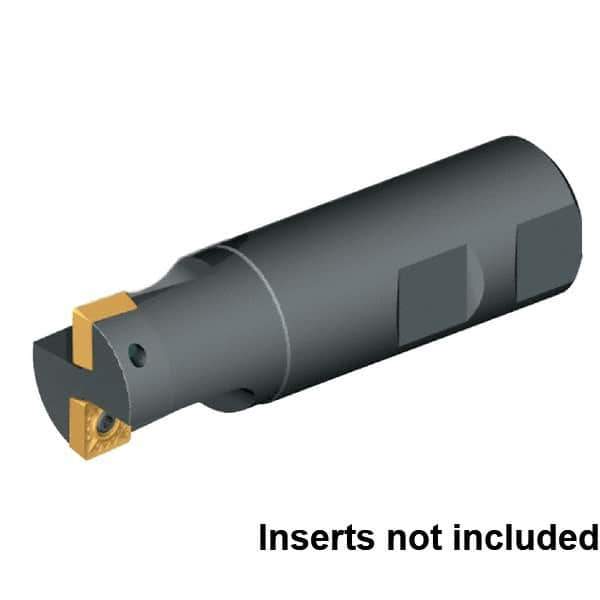 Kennametal - 1" Cut Diam, 1" Shank Diam, 3-1/2" OAL, Indexable Square Shoulder End Mill - Weldon Shank, 0° Lead Angle - Apex Tool & Supply