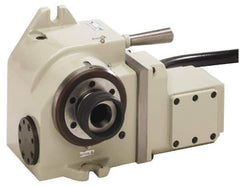 Yuasa - 3 Spindle, 66.6 Max RPM, 1 hp, Horizontal & Vertical CNC Collet Rotary Indexer - 17 kg (38 Lb) Max Horiz Load, 150.11mm Centerline Height - Apex Tool & Supply