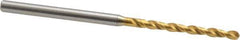 OSG - #43 130° Vanadium High Speed Steel Jobber Drill - TiN Finish, Right Hand Cut, Spiral Flute, Straight Shank, 59mm OAL, Standard Point - Apex Tool & Supply