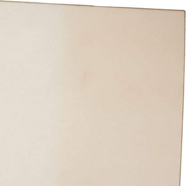 Made in USA - 1/8" Thick x 24" Wide x 1' Long, Polyurethane Sheet - Natural, 80A Hardness, ±0.010 Tolerance - Apex Tool & Supply
