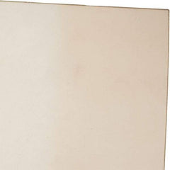 Made in USA - 1/8" Thick x 24" Wide x 1' Long, Polyurethane Sheet - Natural, 80A Hardness, ±0.010 Tolerance - Apex Tool & Supply