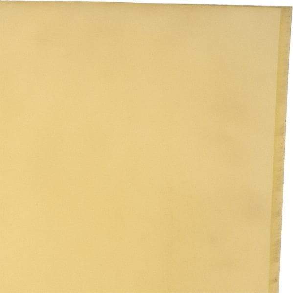 Made in USA - 1/2" Thick x 12" Wide x 1' Long, Polyurethane Sheet - Natural, 80A Hardness, ±0.025 Tolerance - Apex Tool & Supply