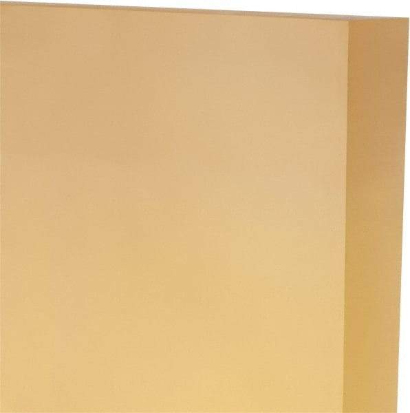 Made in USA - 1" Thick x 24" Wide x 1' Long, Polyurethane Sheet - Natural, 80A Hardness, ±0.025 Tolerance - Apex Tool & Supply