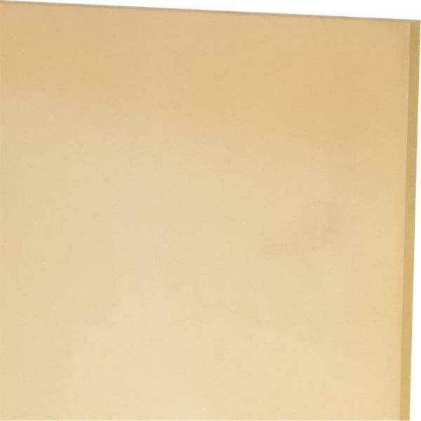 Made in USA - 1/8" Thick x 12" Wide x 1' Long, Polyurethane Sheet - Natural, 90A Hardness, ±0.010 Tolerance - Apex Tool & Supply