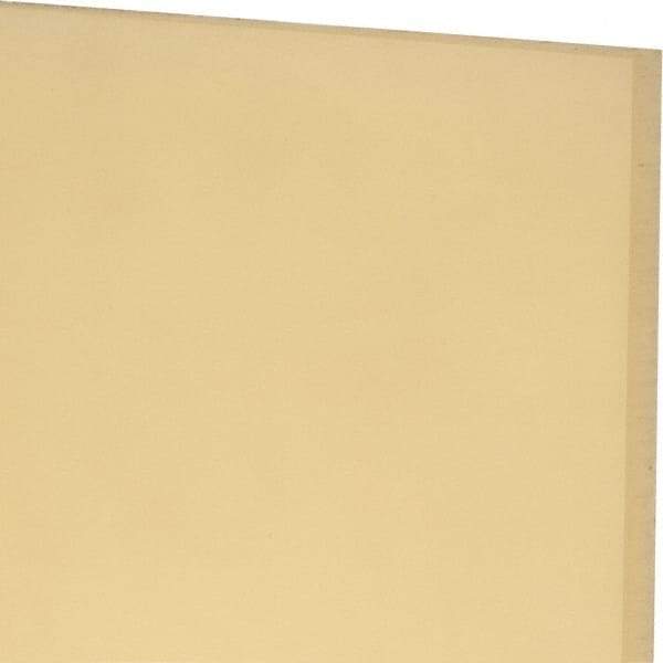 Made in USA - 1/4" Thick x 12" Wide x 1' Long, Polyurethane Sheet - Natural, 90A Hardness, ±0.015 Tolerance - Apex Tool & Supply
