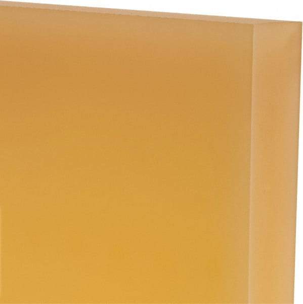 Made in USA - 1" Thick x 12" Wide x 1' Long, Polyurethane Sheet - Natural, 95A Hardness, ±0.025 Tolerance - Apex Tool & Supply