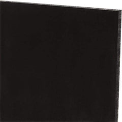 Made in USA - 1/8" Thick x 24" Wide x 2' Long, Polyurethane Sheet - Black, 60A Hardness, ±0.010 Tolerance - Apex Tool & Supply
