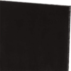 Made in USA - 1/8" Thick x 12" Wide x 1' Long, Polyurethane Sheet - Black, 60A Hardness, ±0.010 Tolerance - Apex Tool & Supply