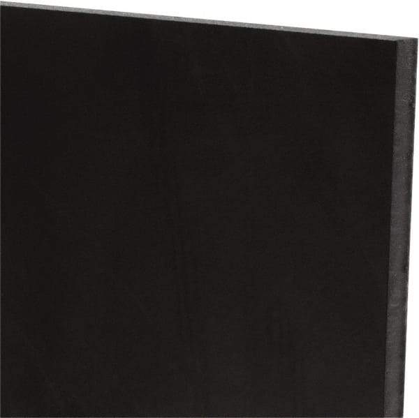 Made in USA - 1/4" Thick x 12" Wide x 1' Long, Polyurethane Sheet - Black, 60A Hardness, ±0.015 Tolerance - Apex Tool & Supply