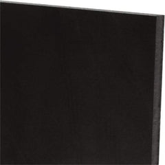 Made in USA - 1/4" Thick x 12" Wide x 1' Long, Polyurethane Sheet - Black, 60A Hardness, ±0.015 Tolerance - Apex Tool & Supply