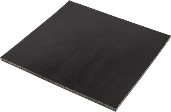 Made in USA - 3/8" Thick x 12" Wide x 1' Long, Polyurethane Sheet - Black, 60A Hardness, ±0.015 Tolerance - Apex Tool & Supply