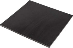 Made in USA - 3/8" Thick x 12" Wide x 1' Long, Polyurethane Sheet - Black, 60A Hardness, ±0.015 Tolerance - Apex Tool & Supply