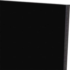 Made in USA - 1/2" Thick x 24" Wide x 1' Long, Polyurethane Sheet - Black, 60A Hardness, ±0.025 Tolerance - Apex Tool & Supply