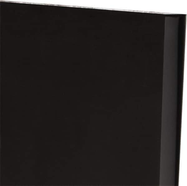 Made in USA - 3/4" Thick x 12" Wide x 1' Long, Polyurethane Sheet - Black, 60A Hardness, ±0.025 Tolerance - Apex Tool & Supply