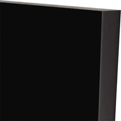 Made in USA - 1" Thick x 12" Wide x 1' Long, Polyurethane Sheet - Black, 60A Hardness, ±0.025 Tolerance - Apex Tool & Supply