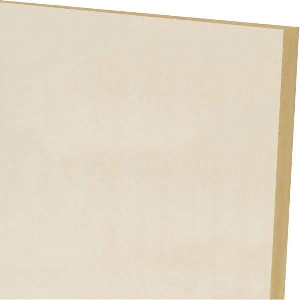 Made in USA - 1/4" Thick x 24" Wide x 1' Long, Polyurethane Sheet - Natural, 60A Hardness, ±0.015 Tolerance - Apex Tool & Supply