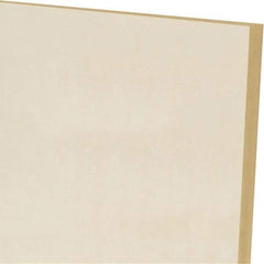 Made in USA - 1/4" Thick x 24" Wide x 1' Long, Polyurethane Sheet - Natural, 60A Hardness, ±0.015 Tolerance - Apex Tool & Supply