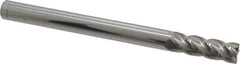 Accupro - 1/2", 4 Flute, Single End, Solid Carbide, 0.02" Corner Radius End Mill - 6" OAL, 40° Helix, Right Hand Flute, 1-1/2" LOC, Right Hand Cut - Apex Tool & Supply