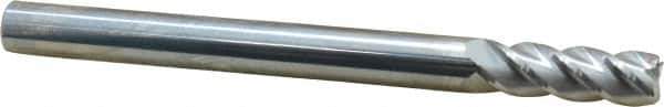Accupro - 1/2", 4 Flute, Single End, Solid Carbide, 0.03" Corner Radius End Mill - 6" OAL, 40° Helix, Right Hand Flute, 1-1/2" LOC, Right Hand Cut - Apex Tool & Supply