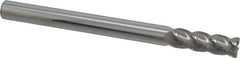 Accupro - 1/2", 4 Flute, Single End, Solid Carbide, 0.045" Corner Radius End Mill - 6" OAL, 40° Helix, Right Hand Flute, 1-1/2" LOC, Right Hand Cut - Apex Tool & Supply