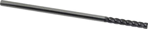 Accupro - 1/4", 4 Flute, Single End, Solid Carbide, 0.02" Corner Radius End Mill - 6" OAL, 40° Helix, Right Hand Flute, 1-1/2" LOC, Right Hand Cut - Apex Tool & Supply