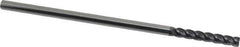 Accupro - 1/4", 4 Flute, Single End, Solid Carbide, 0.02" Corner Radius End Mill - 6" OAL, 40° Helix, Right Hand Flute, 1-1/2" LOC, Right Hand Cut - Apex Tool & Supply