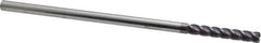 Accupro - 1/4", 4 Flute, Single End, Solid Carbide, 0.03" Corner Radius End Mill - 6" OAL, 40° Helix, Right Hand Flute, 1-1/2" LOC, Right Hand Cut - Apex Tool & Supply