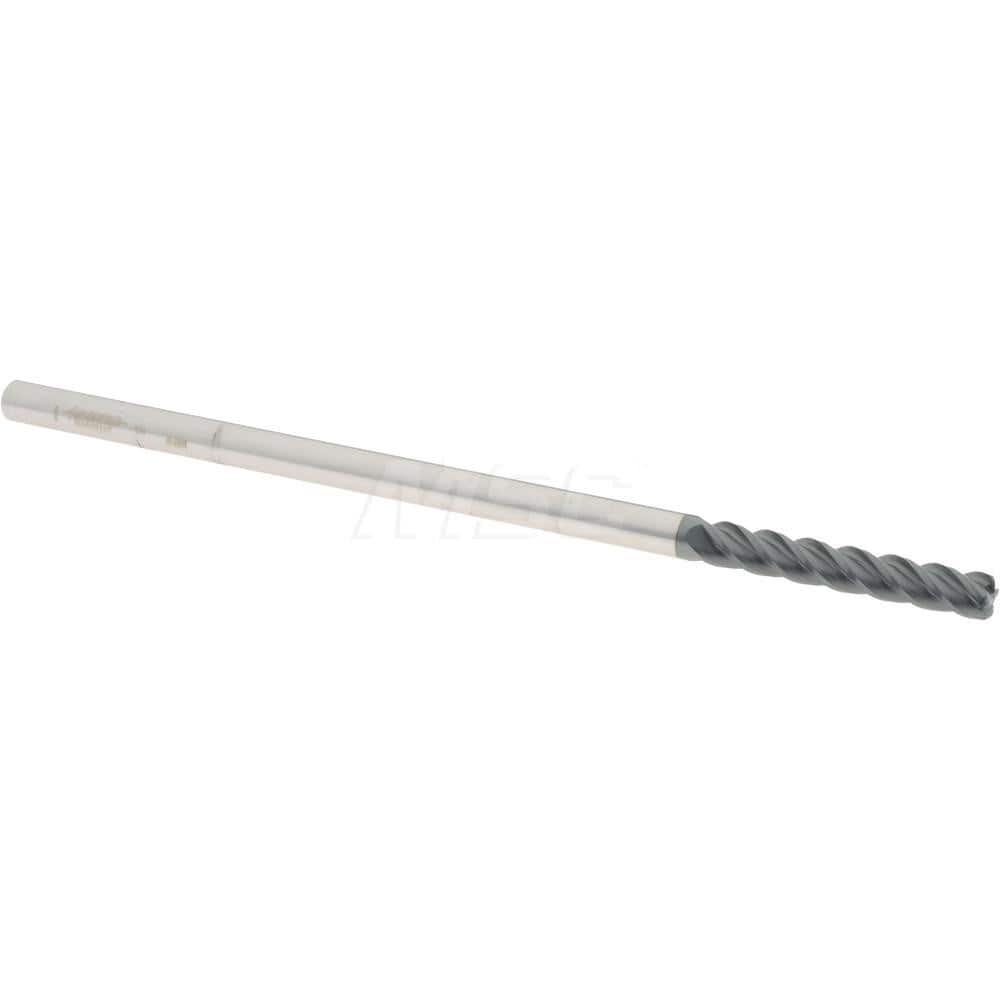 Accupro - 1/4" Diam 4 Flute Solid Carbide 0.045" Corner Radius End Mill - Apex Tool & Supply