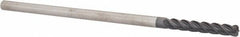 Accupro - 1/4", 4 Flute, Single End, Solid Carbide, 0.06" Corner Radius End Mill - 6" OAL, 40° Helix, Right Hand Flute, 1-1/2" LOC, Right Hand Cut - Apex Tool & Supply