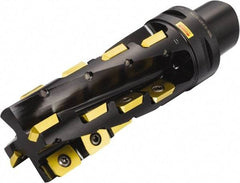 Sandvik Coromant - 2 Inserts, 3" Cut Diam, 3.1496" Arbor Diam, 6" Max Depth of Cut, Indexable Square-Shoulder Face Mill - 90° Lead Angle, 7-7/8" High, LDHT 19 04 00 & LEHT 18 04 16 Insert Compatibility, Series U-Max - Apex Tool & Supply